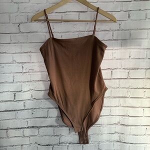 Old Navy Brown Ribbed Bodysuit